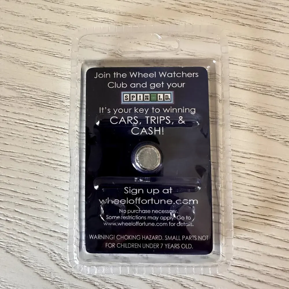 Wheel Of Fortune Spin Promo Pin Badge - New - RARE